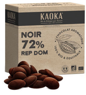 Chocolat de couverture 72% cacao origine République Dominicaine bio équitable pour professionnels (artisans et industriels)