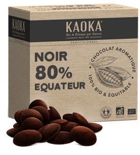 Chocolat de couverture 80% cacao origine Équateur bio équitable pour professionnels (artisans et industriels)