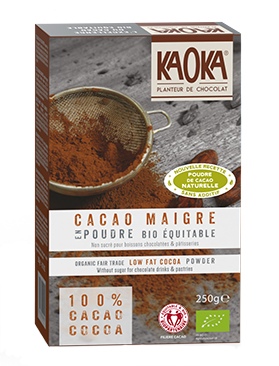 Cacao maigre en poudre bio equitable kaoka