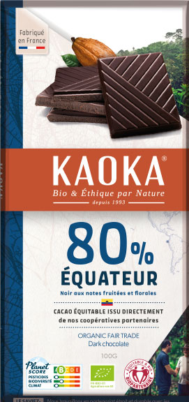 Chocolat au lait bio aux noisettes entières issu du Commerce équitable