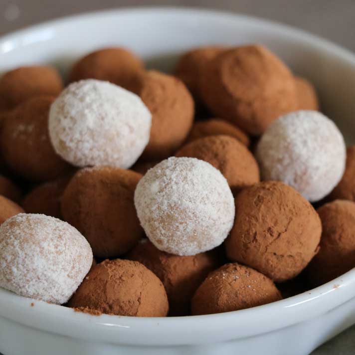 Recette de Truffes Chocolat Blanc & Crème de Marrons