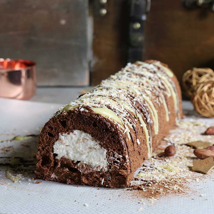 Recette de Bûche Chocolat Noix de Coco