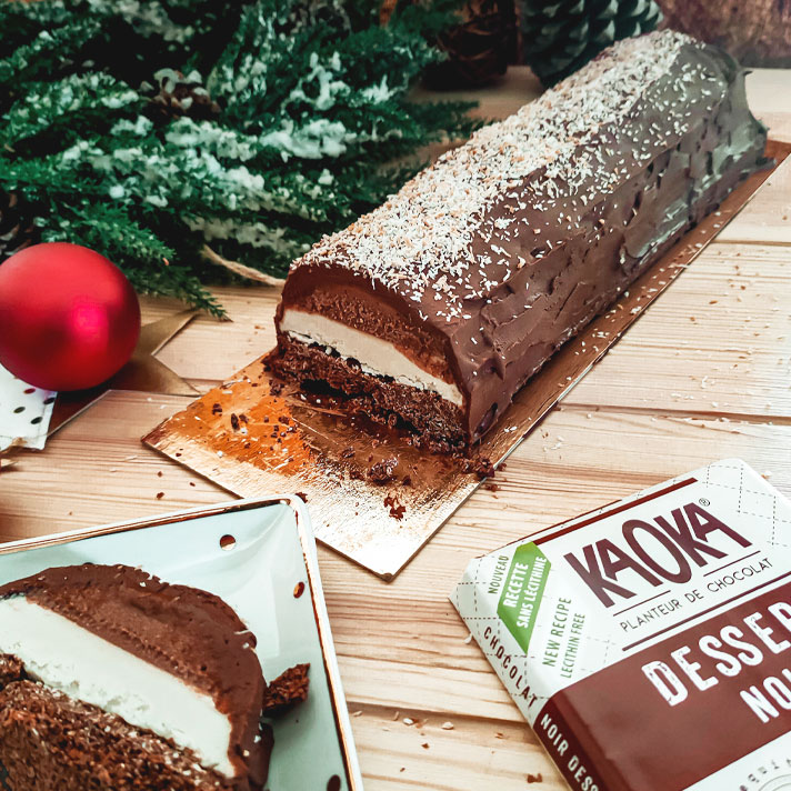 Bûche Vegan Coco & Cacao (sans cuisson)