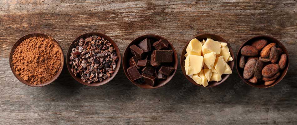 Les différents produits issus de la fève de cacao