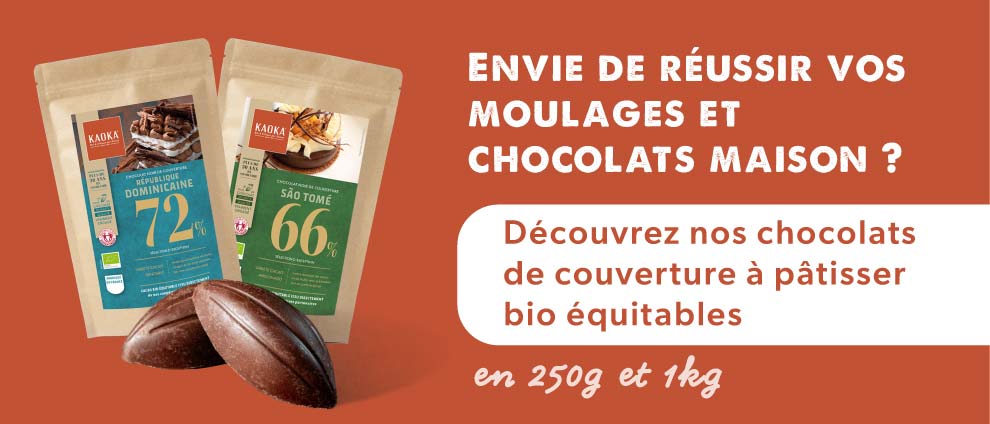 Encart chocolat de couverture pour moulages maison