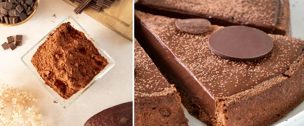Cacao maigre et tarte au chocolat Kaoka