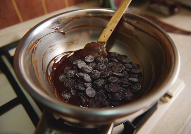 Fonte du chocolat au bain marie