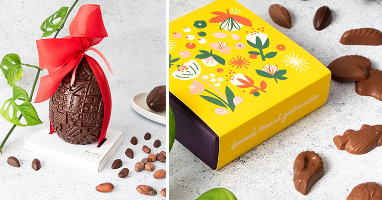 Chocolats de Pâques fabriqués à partir de chocolats de couverture