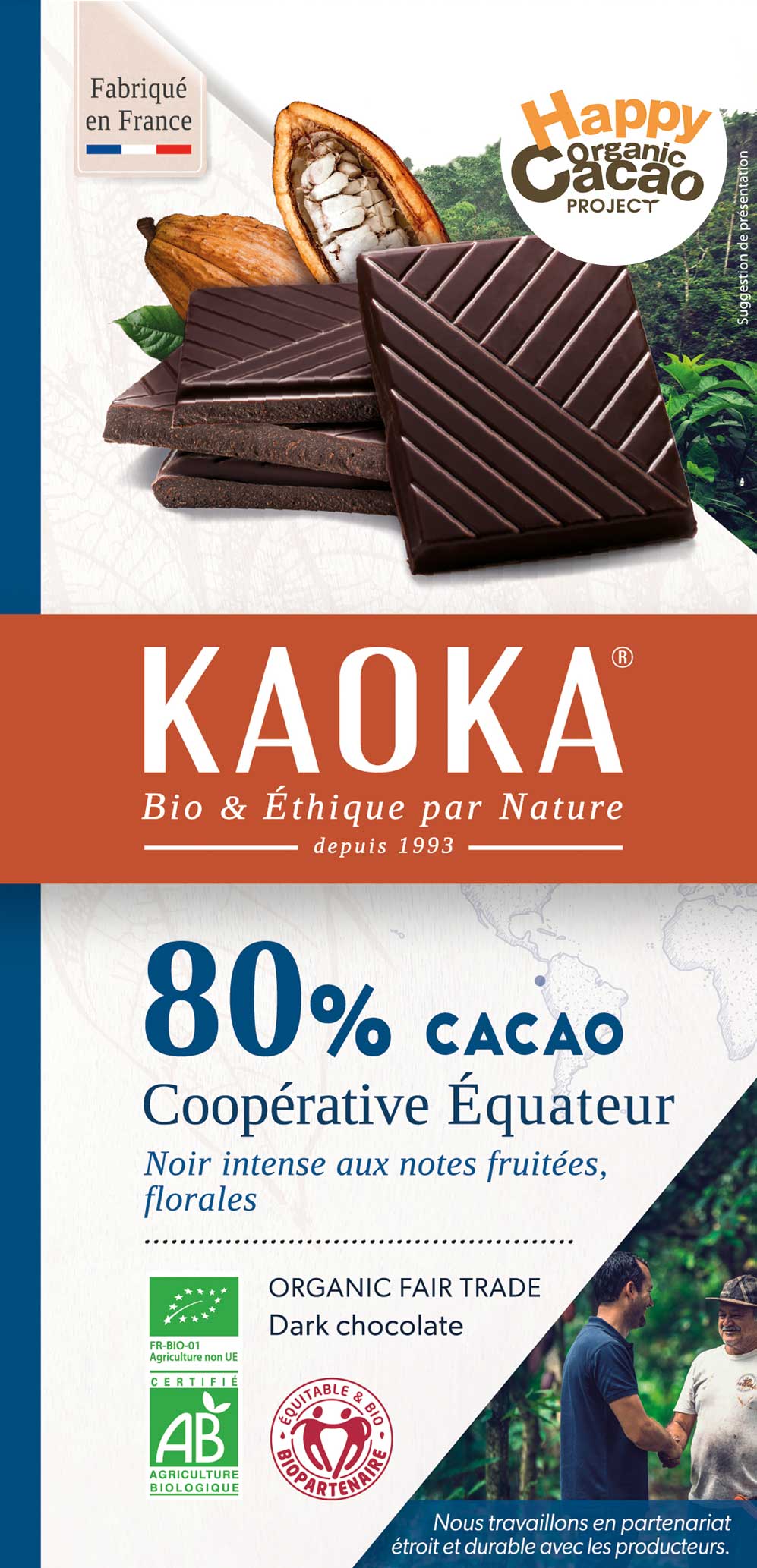 Chocolate bar Dark 80% cocoa Ecuador