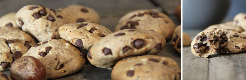 recette biscuits vegan aux noisettes et pépites de chocolat noir