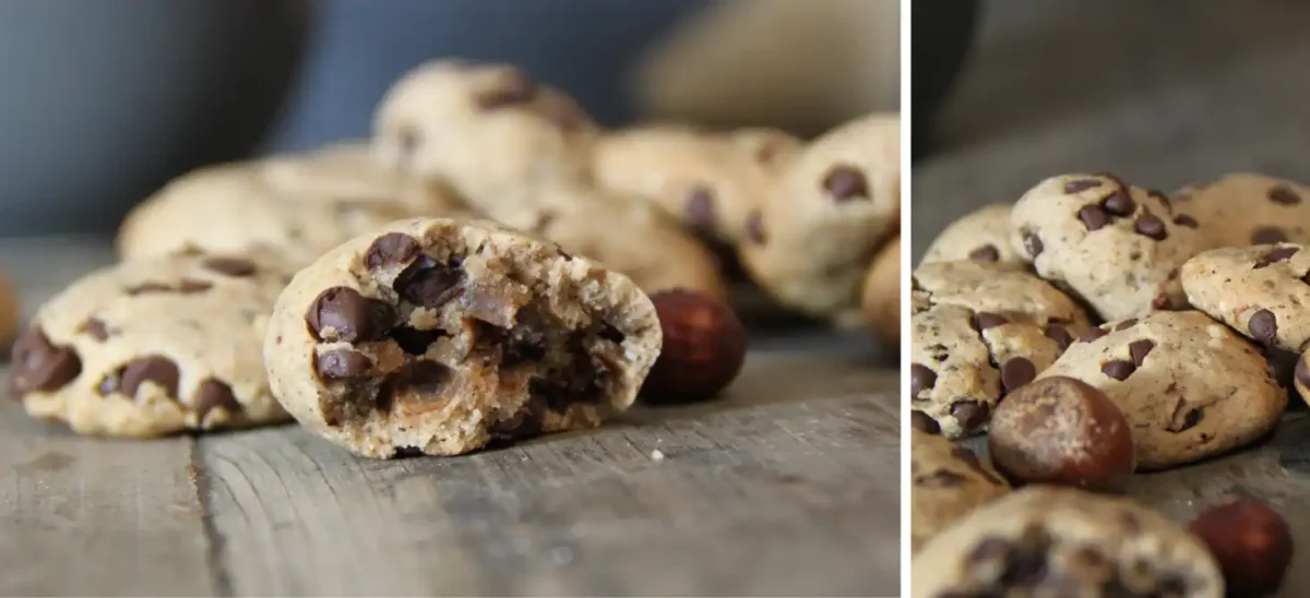 Recette de biscuits sans oeufs moelleux aux pépites de chocolat et aux noisettes