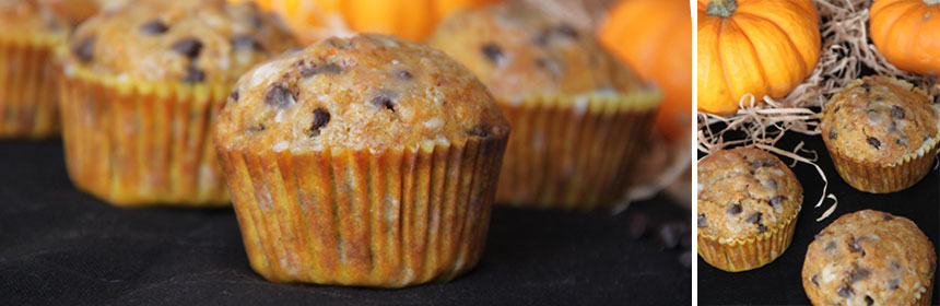 recette muffin carottes orange et pépites chocolat noir bio