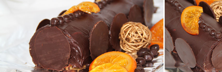 bûche chocolat orange