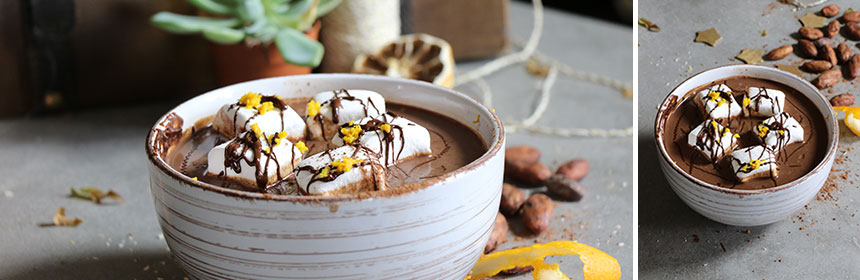 Recette de chocolat chaud à l'orange