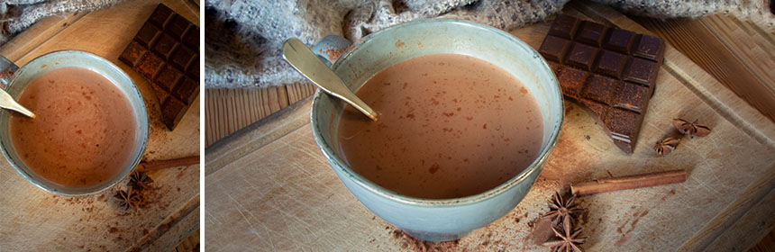 Recette de chocolat chaud au chai
