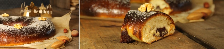 Recette de brioche des rois fourrée à la frangipane au chocolat