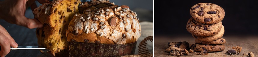 Panettone et cookies aux chunks de chocolat noir