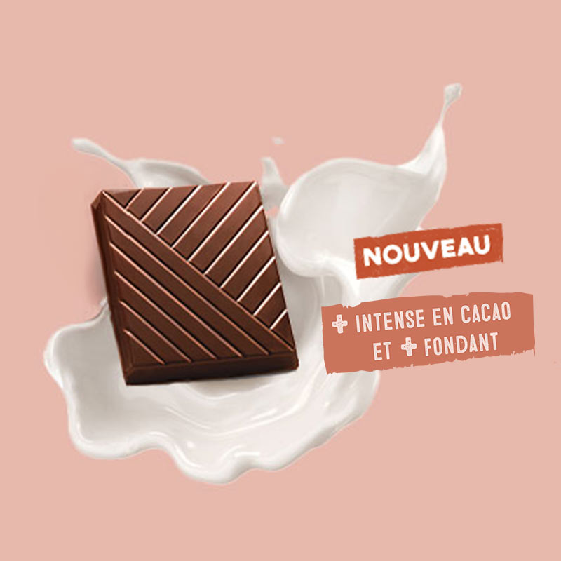 Article : Nouveau, notre chocolat au lait devient plus fondant