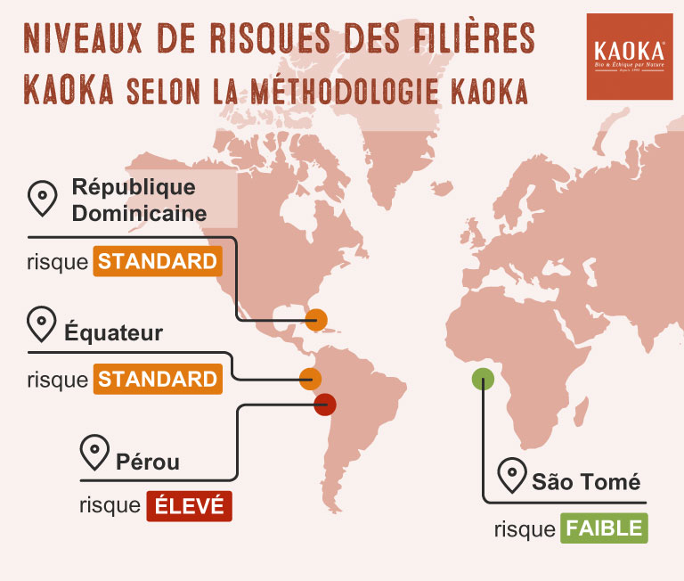 Niveaux de risques des filières Kaoka