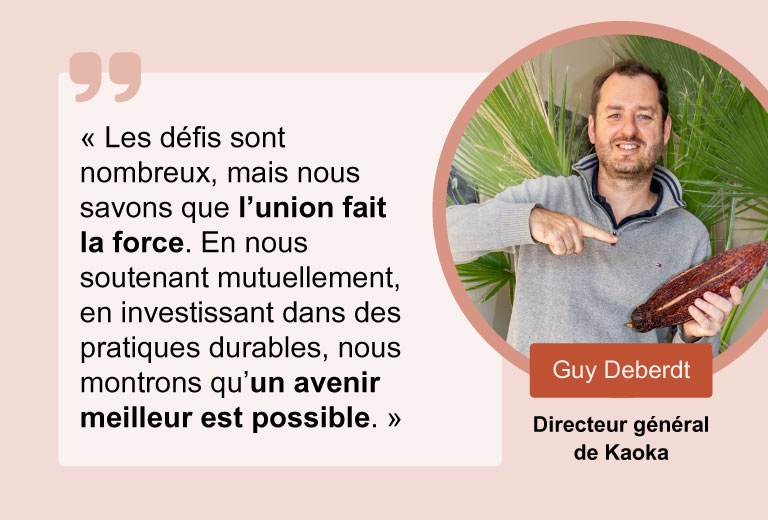 Citation de Guy Deberdt "Les défis sont nombreux, mais nous savons que l’union fait la force. En nous soutenant mutuellement, en investissant dans des pratiques durables, nous montrons qu’un avenir meilleur est possible".