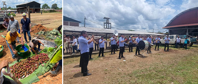 Préparation d'un repas traditionnel et un orchestre local