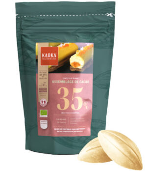 Sac 1kg de chocolat blanc 35% cacao de la marque Kaoka