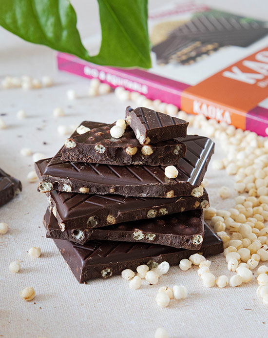 Chocolat Noir 70% origine République Dominicaine au Quinoa Croustillant