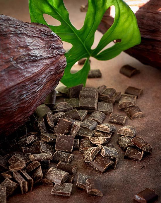 Chunks de chocolat noir bio équitable de la marque Kaoka