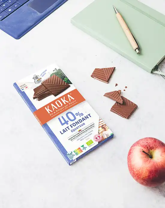 Tablette de chocolat au lait 40% cacao