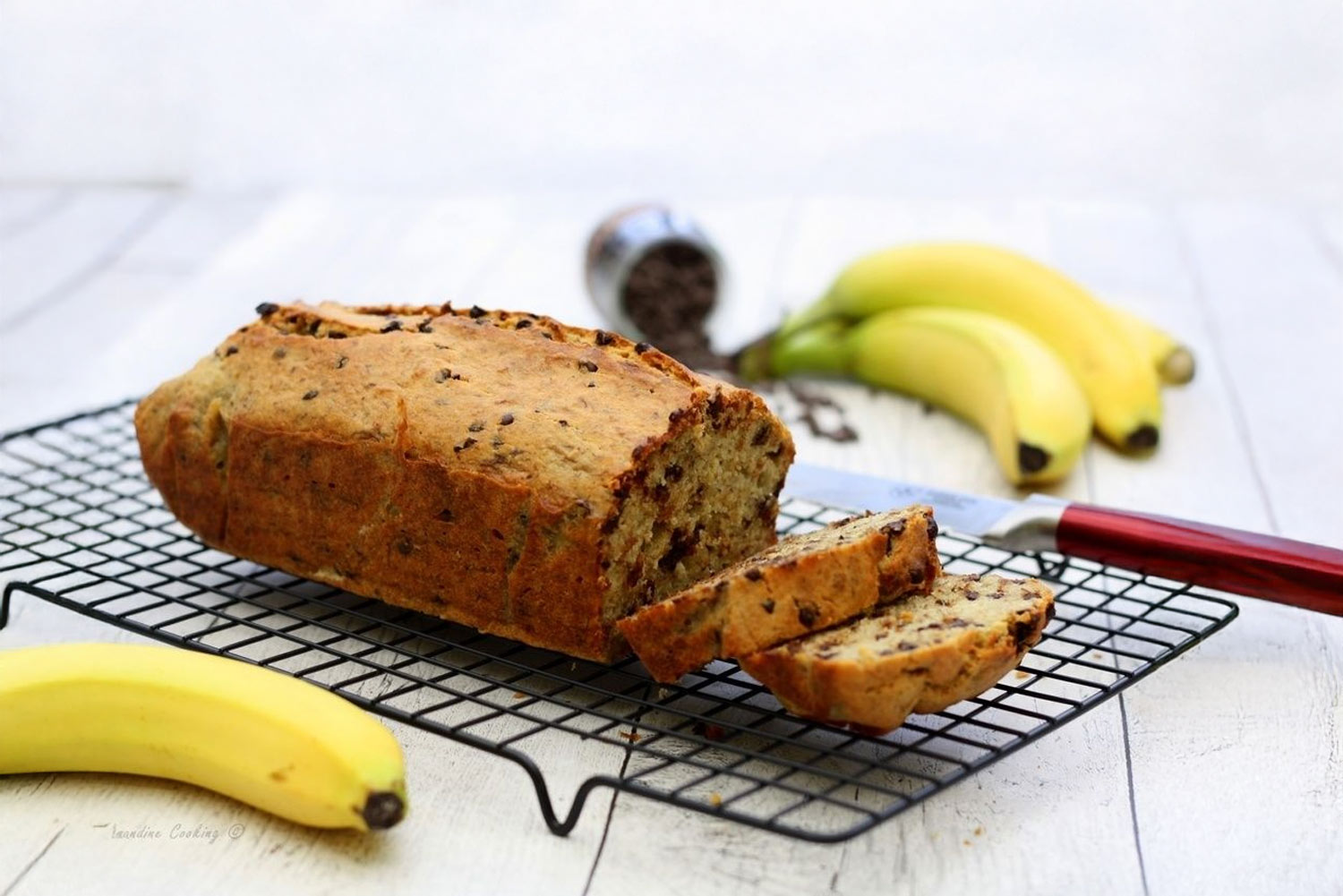 Recette de banana bread aux noisettes et pépites de chocolat