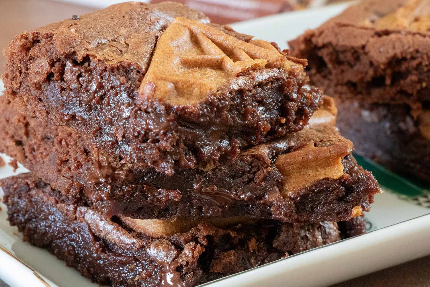 Brownie au chocolat noir et au speculoos