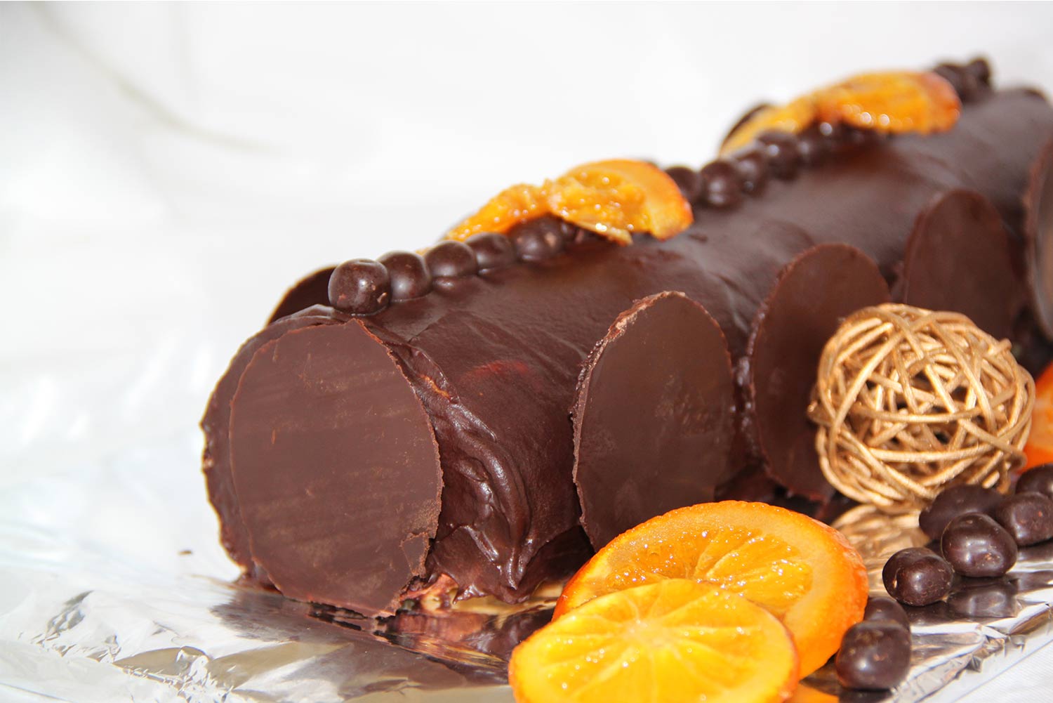 Recette de bûche au chocolat et à l'orange