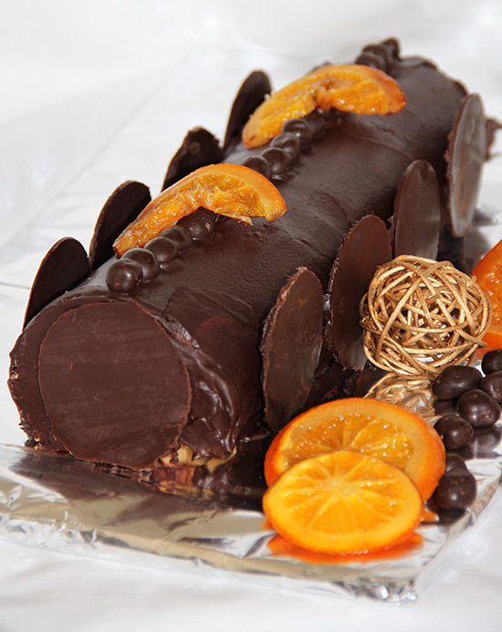Recette de bûche au chocolat et à l'orange