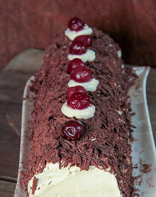 Recette de bûche forêt noire