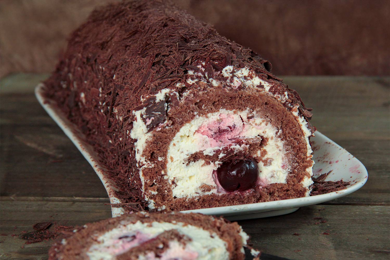 Recette de bûche forêt noire