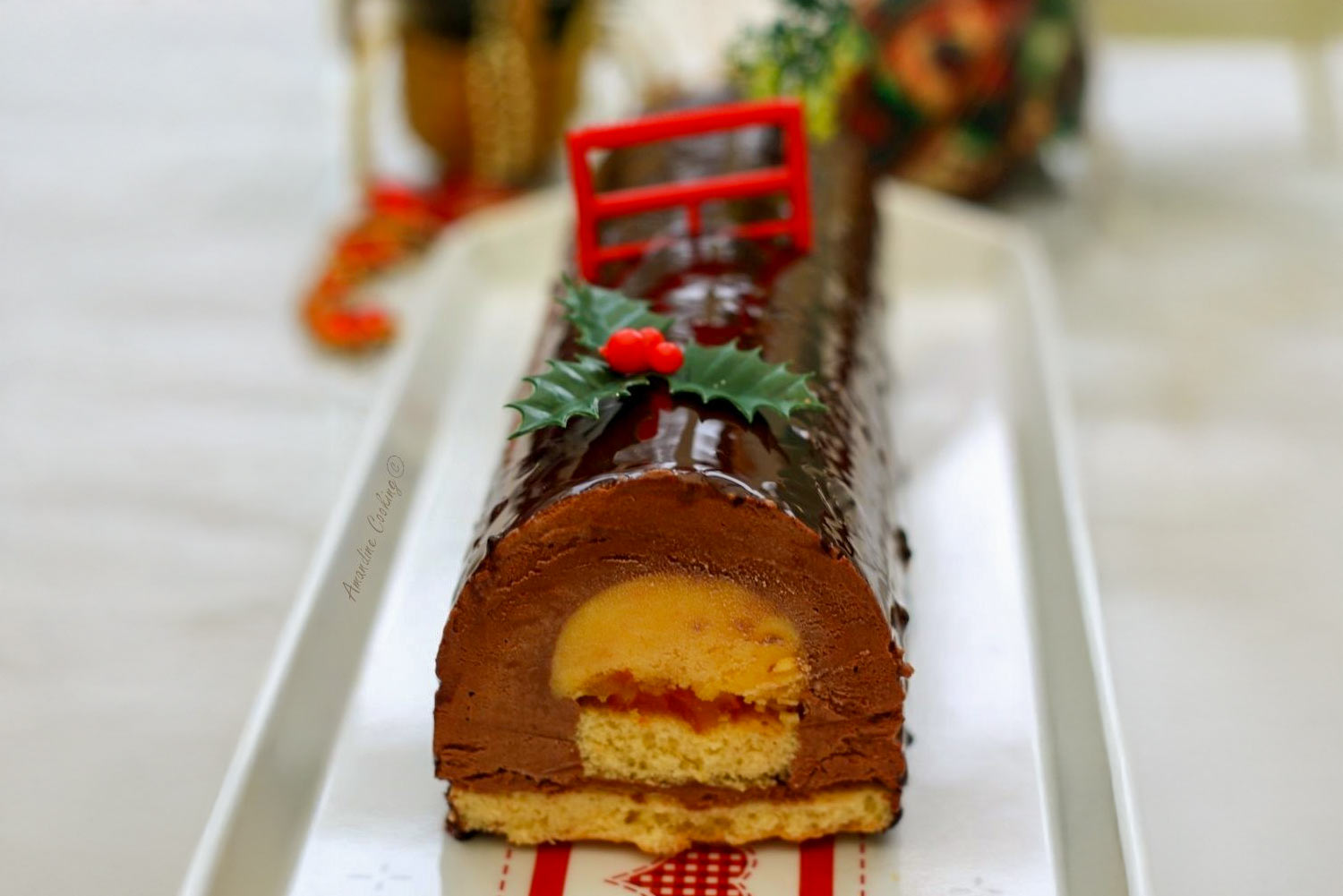 Recette de bûche de Noël au chocolat et à l'orange
