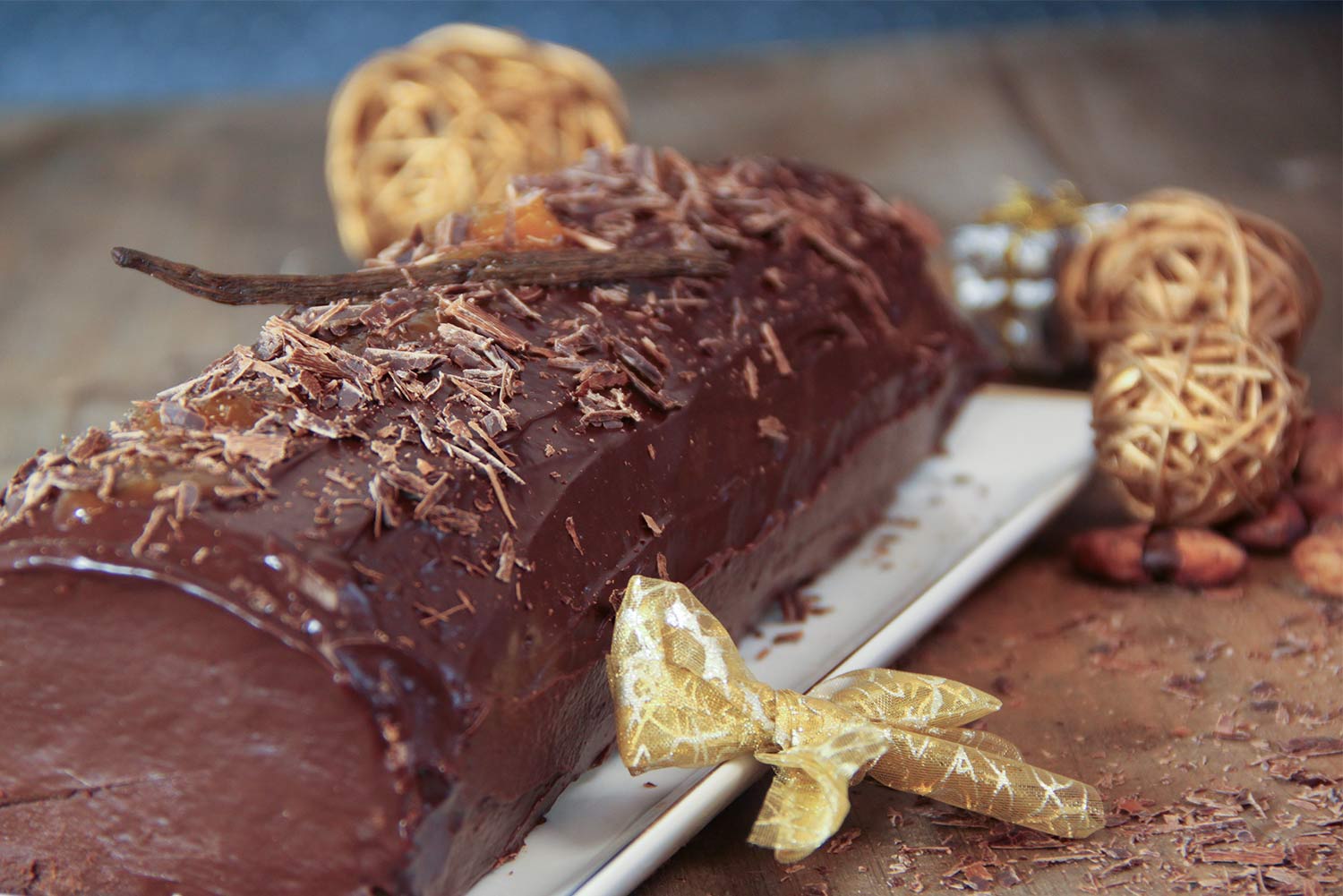 Recette de bûche roulée au chocolat et à la confiture