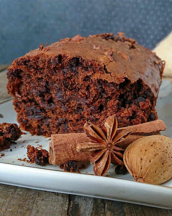 Recette de cake sucré vegan à la butternut et aux pépites de chocolat