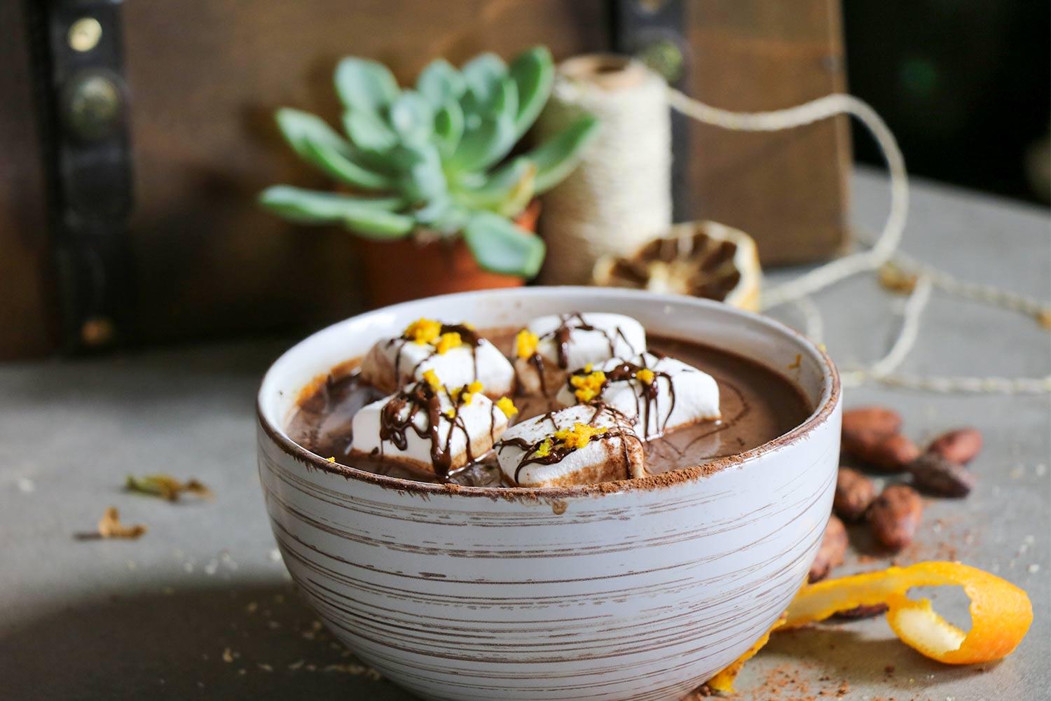 Chocolat chaud à l'orange