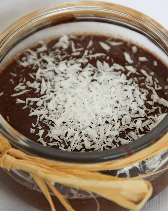 Recette de crème dessert au cacao et au lait de coco