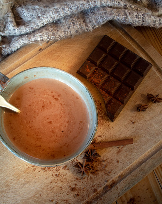 Recette de chocolat chaud au chai