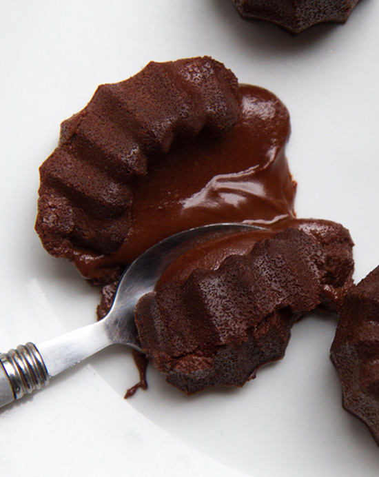 Recette de cœurs coulants au chocolat noir