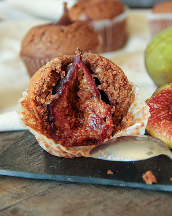 Recette de muffins au chocolat au lait et aux figues