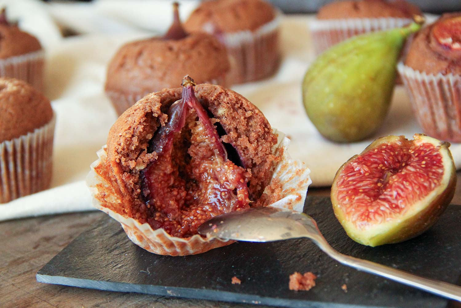 Recette de muffins au chocolat au lait et aux figues