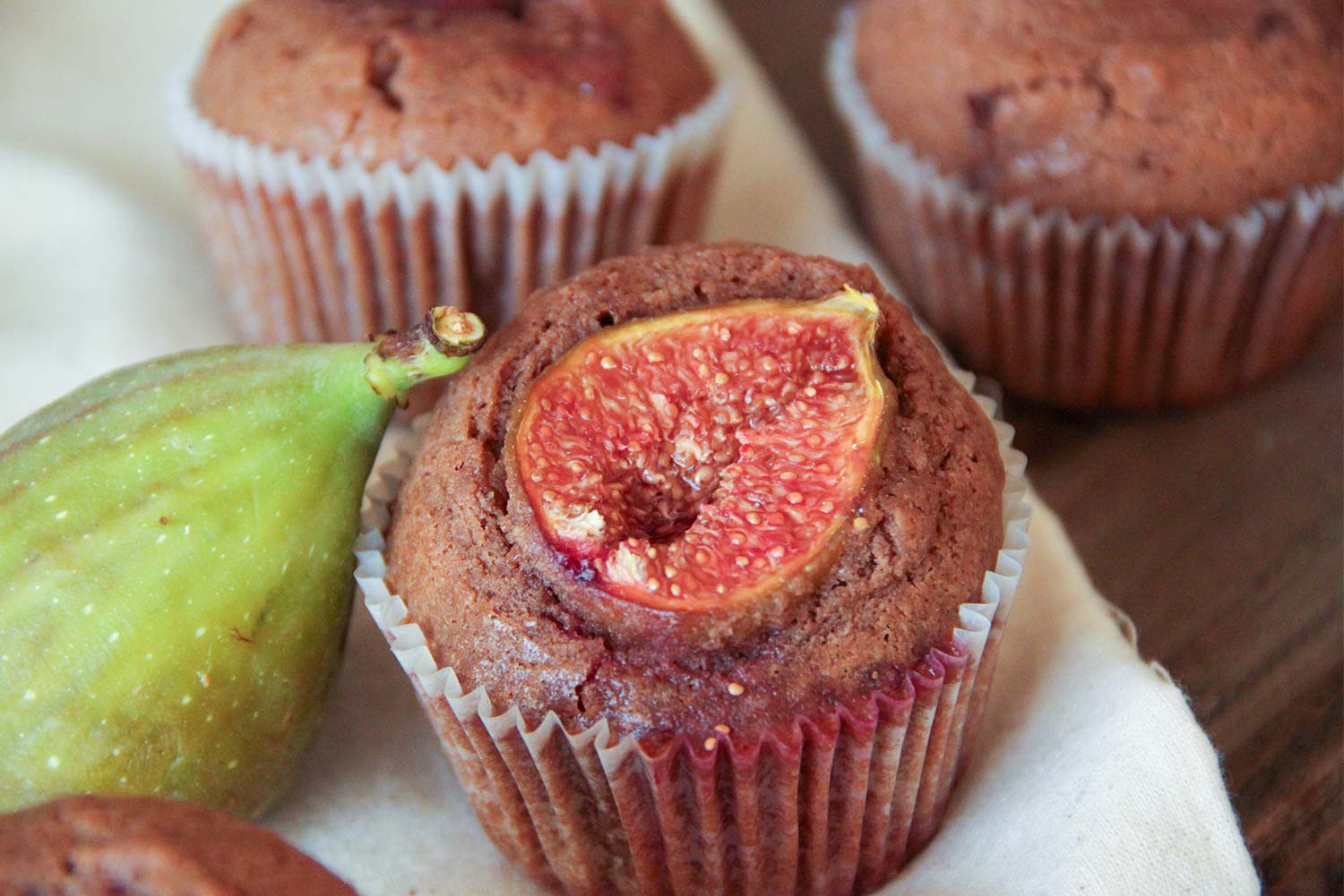 Recette de muffins au chocolat au lait et aux figues