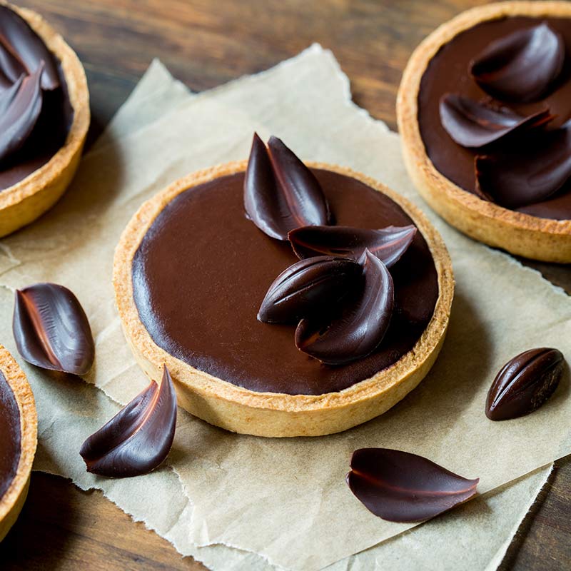 Recette de tartelettes vegan au chocolat noir