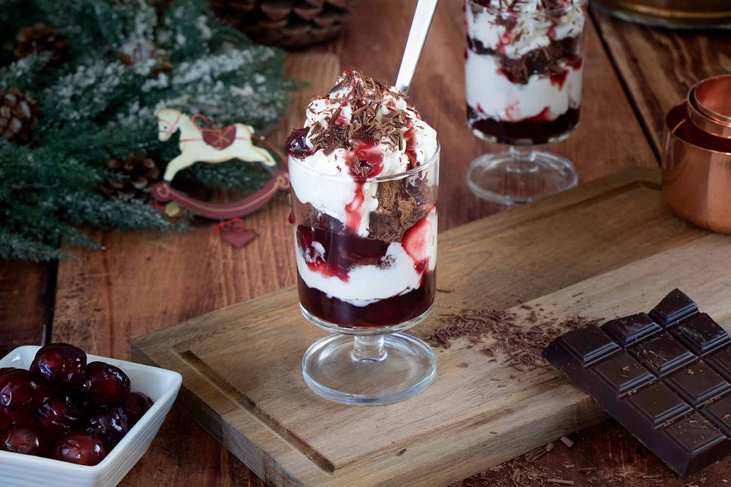 Recette de verrines forêt noire