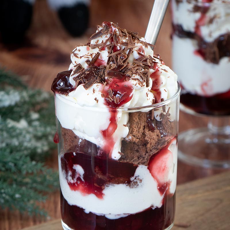 Recette de verrines forêt noire