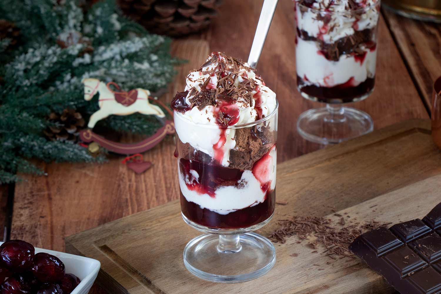 Recette de verrines forêt noire