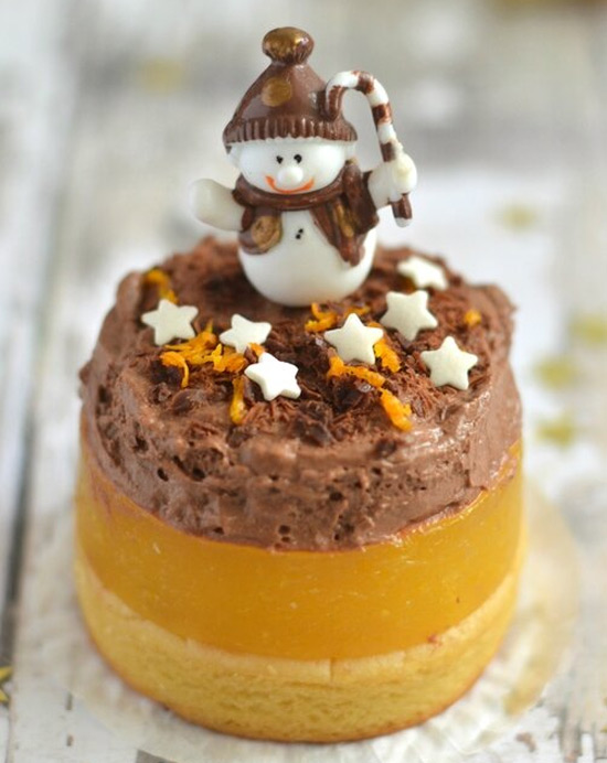 Recette de dessert de Noel à la farine de lupin, à l'orange et au chocolat